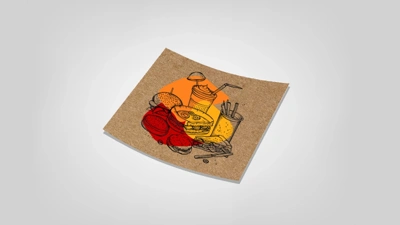 خرید زیر بشقابی کرافت 80 گرم چهاررنگ